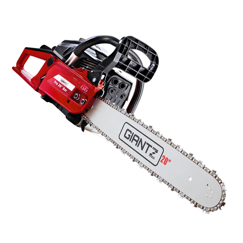 GIANTZ 52CC Petrol Commercial Chainsaw Chain Saw Bar E-Start Black Tristar Online