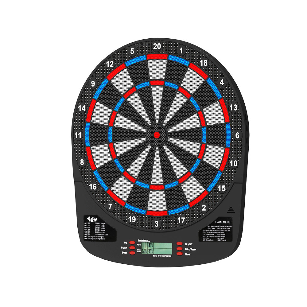 13.5" Dartboard Dart Board with Soft Tip Darts Electronic Scorer 32 Games Tristar Online