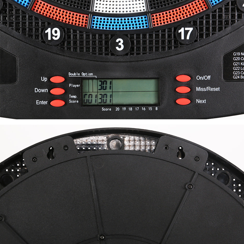 13.5" Dartboard Dart Board with Soft Tip Darts Electronic Scorer 32 Games Tristar Online