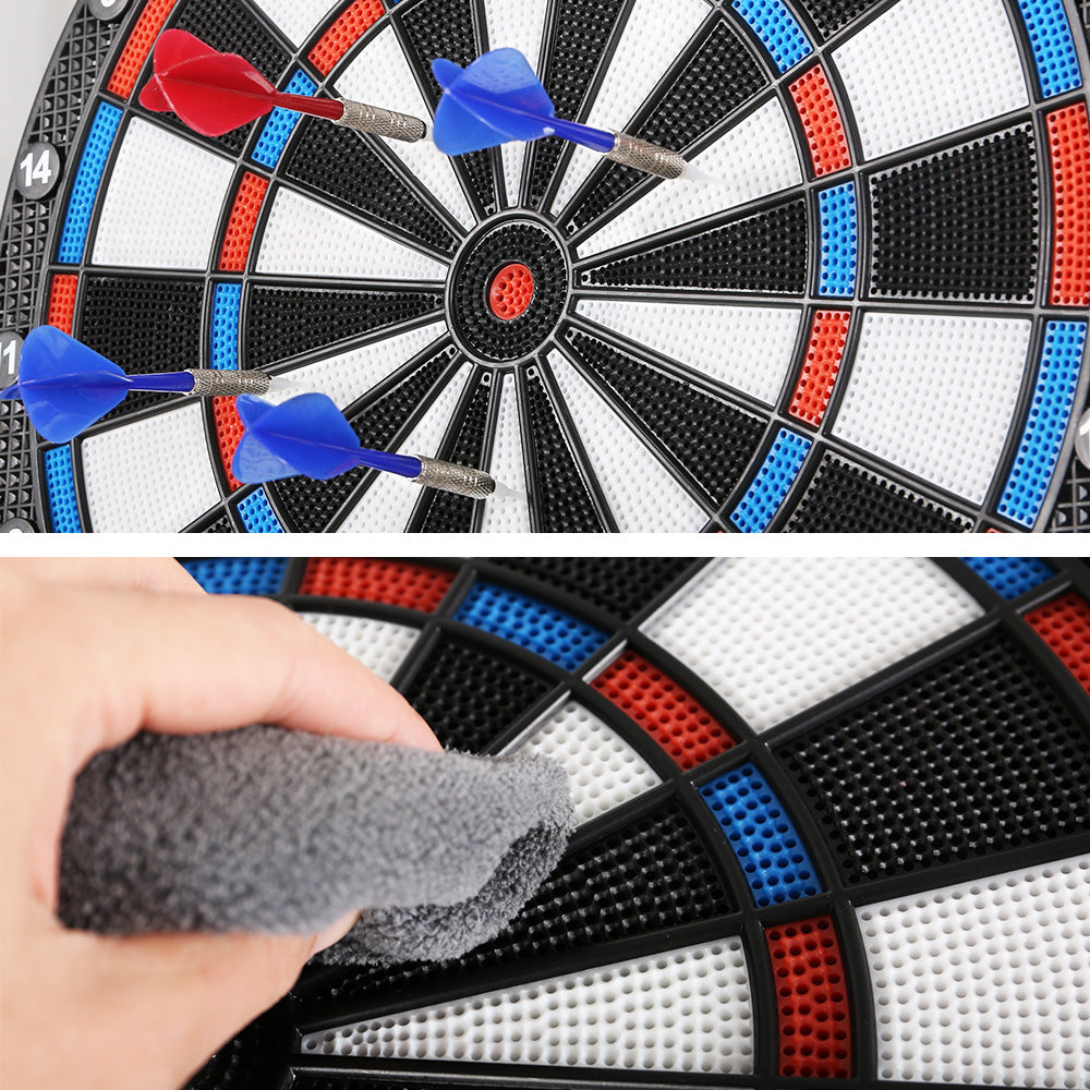 13.5" Dartboard Dart Board with Soft Tip Darts Electronic Scorer 32 Games Tristar Online