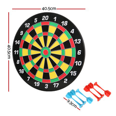 16" Dartboard Dart Board with Magnetic Darts Kids Toy Gift Tristar Online
