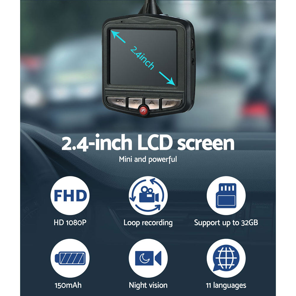 UL-tech Mini Car Dash Camera 1080P 2.4" LCD Video DVR Recorder Camera Front Cam Tristar Online