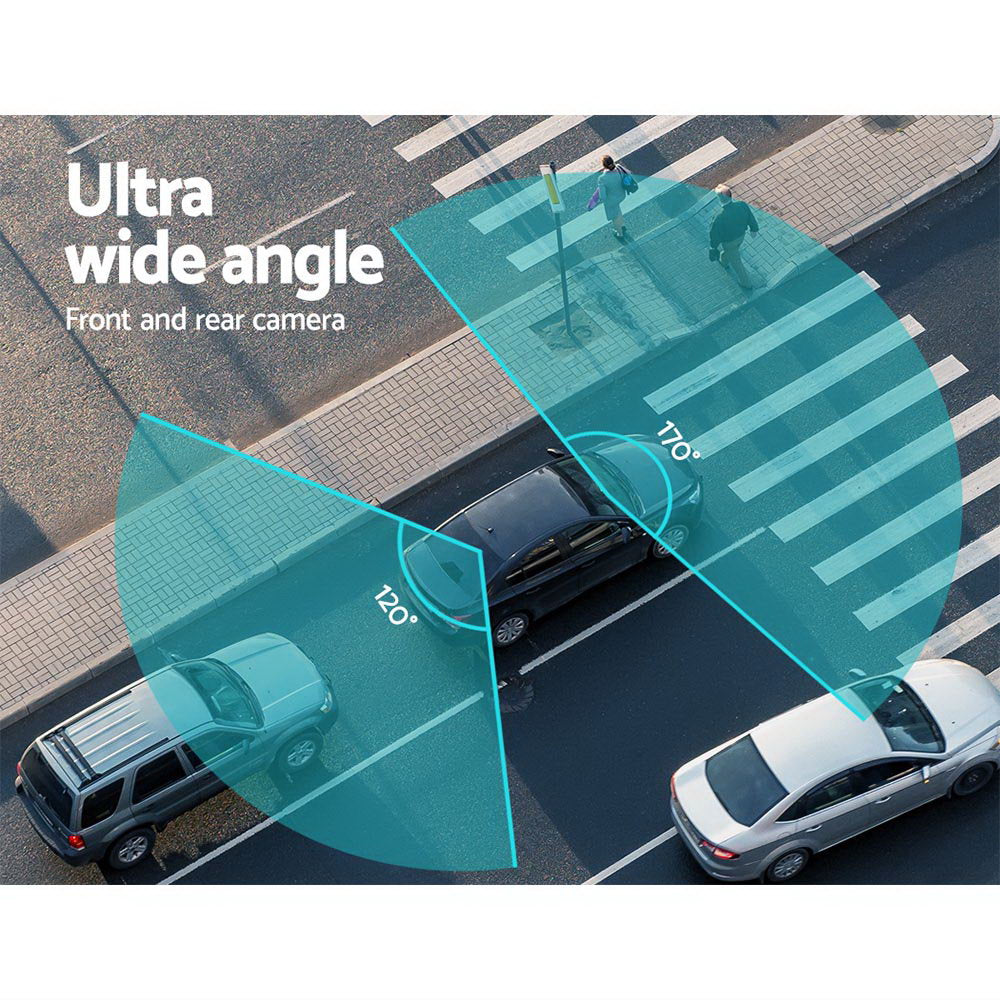 UL-tech 1080P 4" Dash Camera Dual Lens Car DVR Recorder Front Rear Night Vision Tristar Online