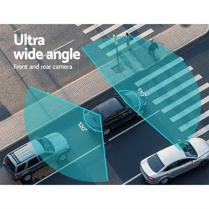 UL-tech 1080P 4" Dash Camera Dual Lens Car DVR Recorder Front Rear Night Vision Tristar Online