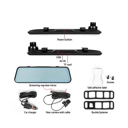 UL-tech 1080P Dash Camera 9.66" Front Rear View Tristar Online
