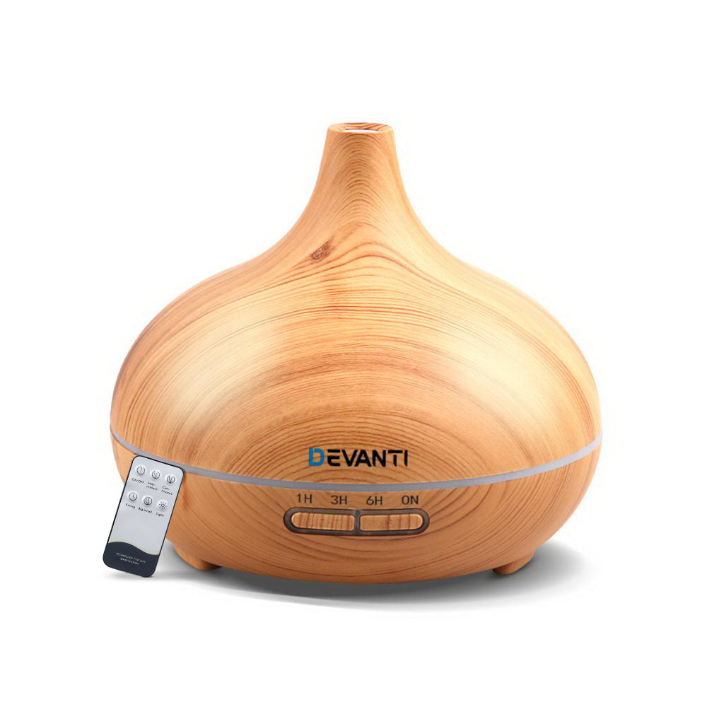 Devanti 300ml 4 in 1 Aroma Diffuser - Light Wood Tristar Online