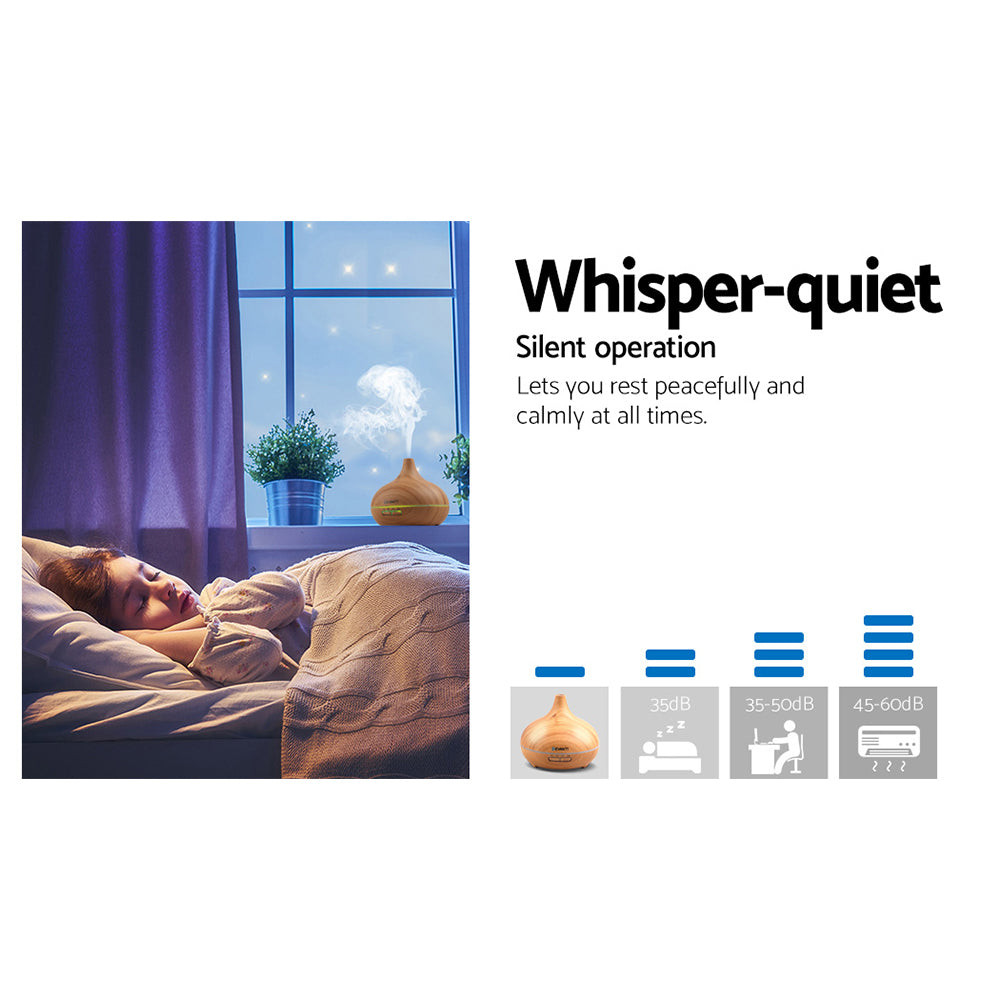 Devanti 300ml 4 in 1 Aroma Diffuser - Light Wood Tristar Online