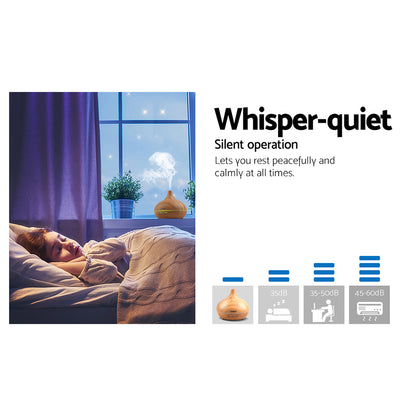 Devanti 300ml 4 in 1 Aroma Diffuser - Light Wood Tristar Online