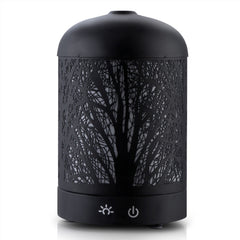 DEVANTI Aroma Diffuser Aromatherapy LED Night Light Iron Air Humidifier Black Forrest Pattern 160ml Tristar Online