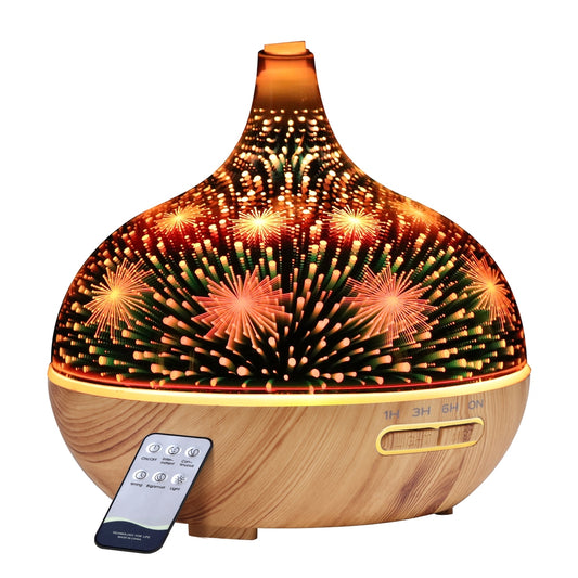 DEVANTI Aroma Aromatherapy Diffuser 3D LED Night Light Firework Air Humidifier Purifier 400ml Remote Control Tristar Online