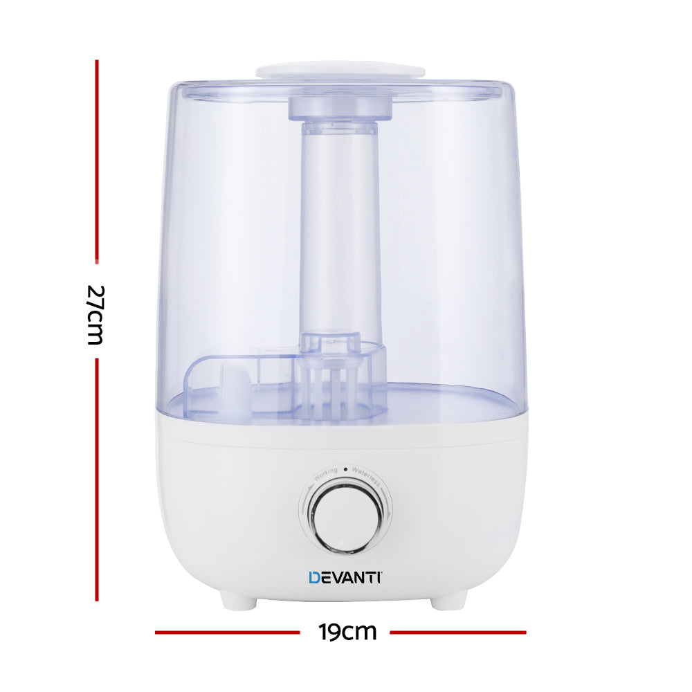 Devanti 4L Air Humidifier Ultrasonic Purifier Mist Aroma Diffuser Aromatherapy Tristar Online