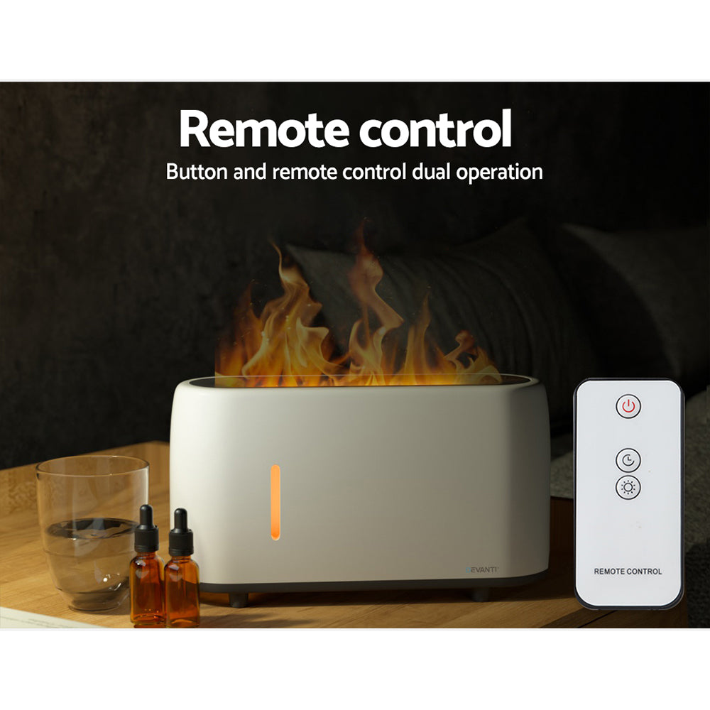Devanti Ultrasonic Aroma Diffuser LED Flame Light Tristar Online