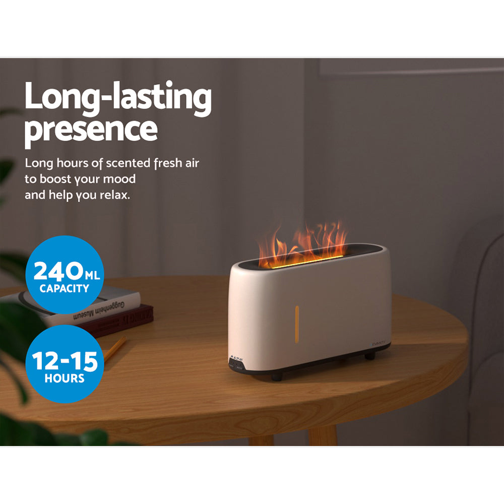Devanti Ultrasonic Aroma Diffuser LED Flame Light Tristar Online