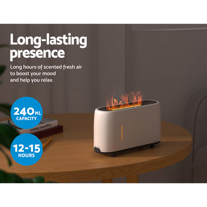Devanti Ultrasonic Aroma Diffuser LED Flame Light Tristar Online