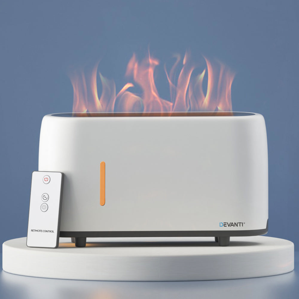 Devanti Ultrasonic Aroma Diffuser LED Flame Light Tristar Online