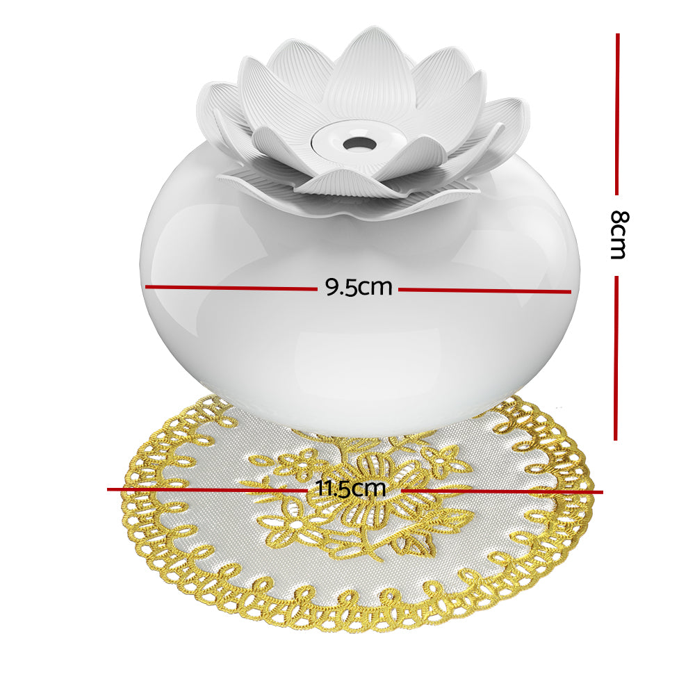 Devanti Aromatherapy Diffuser Aroma Ceramic Essential Oils Air Humidifier Lotus Tristar Online