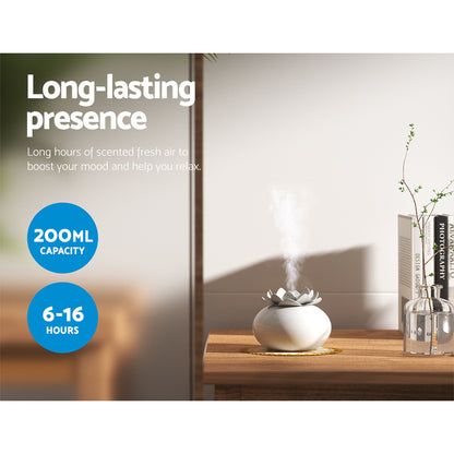 Devanti Aromatherapy Diffuser Aroma Ceramic Essential Oils Air Humidifier Lotus Tristar Online