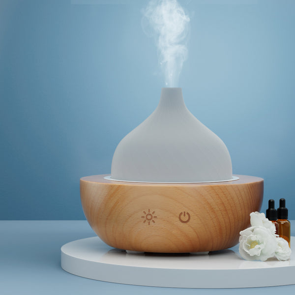 Devanti Aroma Aromatherapy Diffuser LED Oil Ultrasonic Air Humidifier Glass Wood Tristar Online