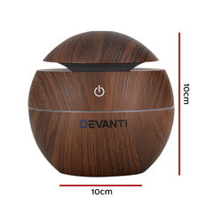 Devanti Aroma Diffuser Aromatherapy Essential Oils Air Humidifier LED 130ML Tristar Online