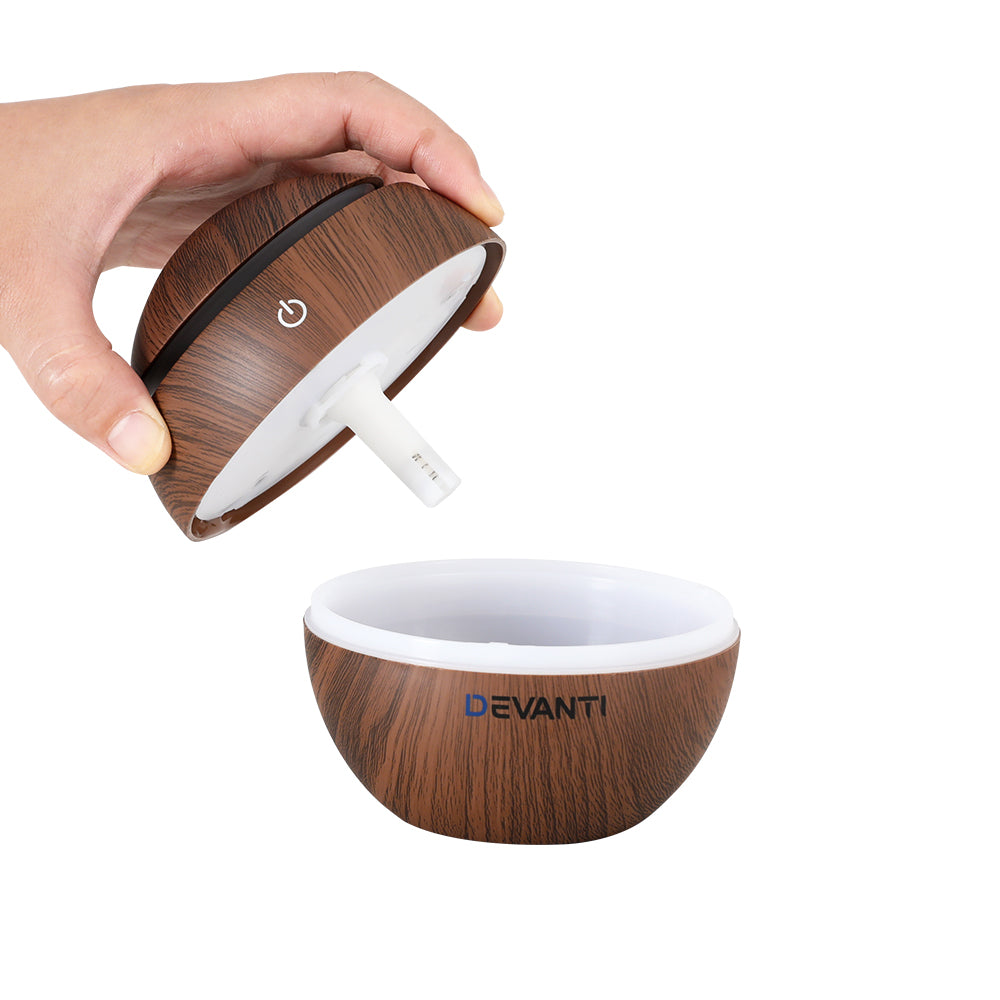 Devanti Aroma Diffuser Aromatherapy Essential Oils Air Humidifier LED 130ML Tristar Online