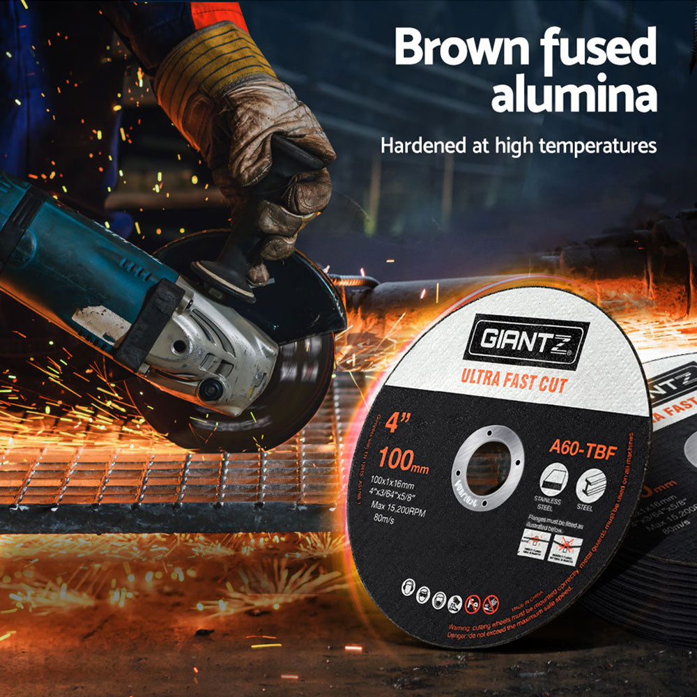 Giantz 200-Piece Cutting Discs 4" 100mm Angle Grinder Thin Cut Off Wheel Metal Tristar Online