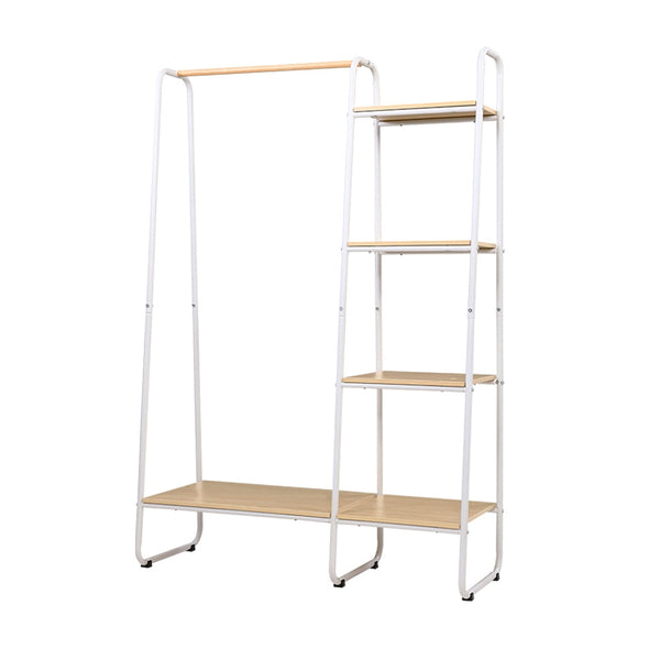 Closet Storage Rack Clothes Hanger Shelf Garment Rail Stand Wardrobe Organiser White Tristar Online