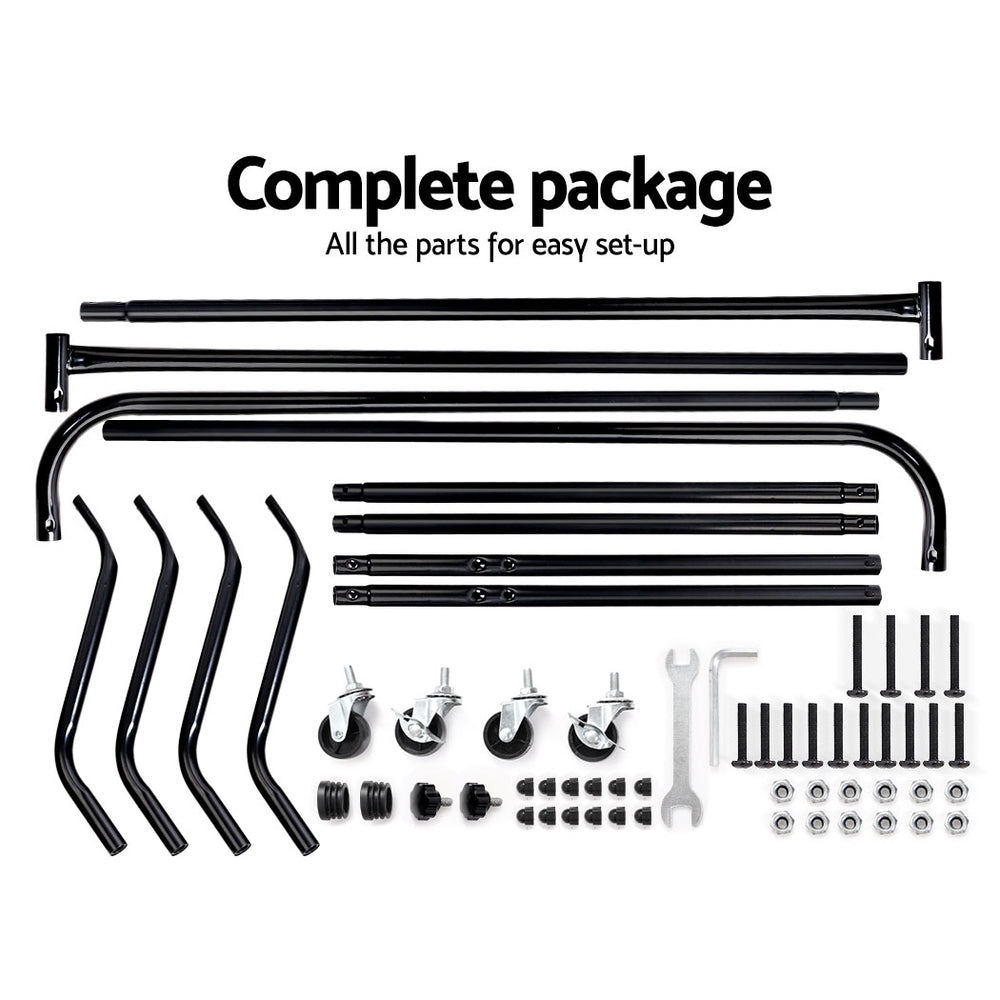 Artiss 6FT Clothes Racks Metal Garment Display Rolling Rail Hanger Airer Stand Portable Tristar Online