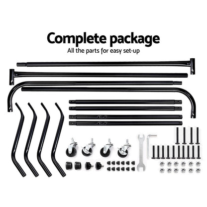 Artiss 6FT Clothes Racks Metal Garment Display Rolling Rail Hanger Airer Stand Portable Tristar Online