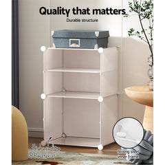 Artiss Shoe Cabinet DIY Shoe Box White Storage Cube Portable Organiser Stand Tristar Online