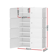 Artiss Shoe Cabinet DIY Storage Cube Shoe Box White Portable Organiser Stand Tristar Online