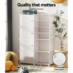 Artiss Shoe Cabinet DIY Storage Cube Shoe Box White Portable Organiser Stand Tristar Online