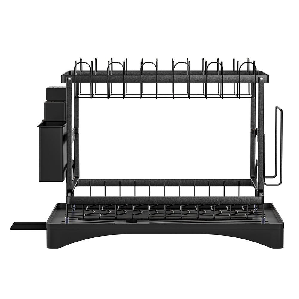 Cefito Dish Rack Expandable Drying Drainer Cutlery Holder Tray Kitchen 2 Tiers Tristar Online