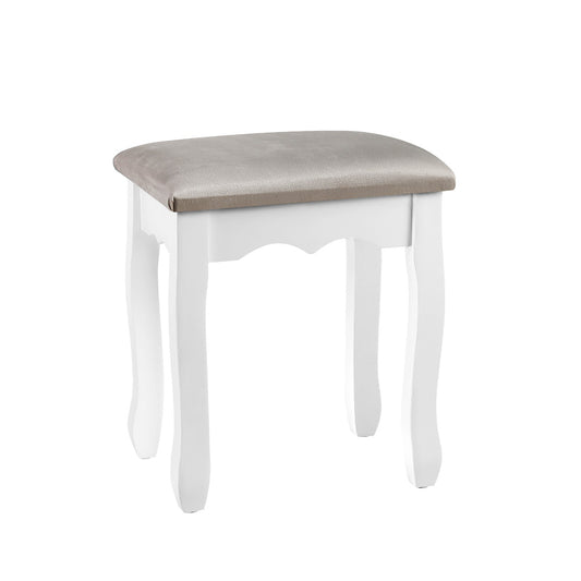 Artiss Dressing Table Stool Makeup Chair Bedroom Vanity Velvet Fabric Grey Tristar Online