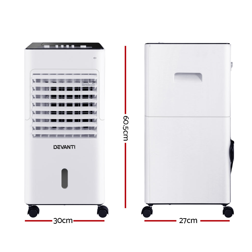 Devanti Evaporative Air Cooler Conditioner Portable 6L Cooling Fan Humidifier Tristar Online