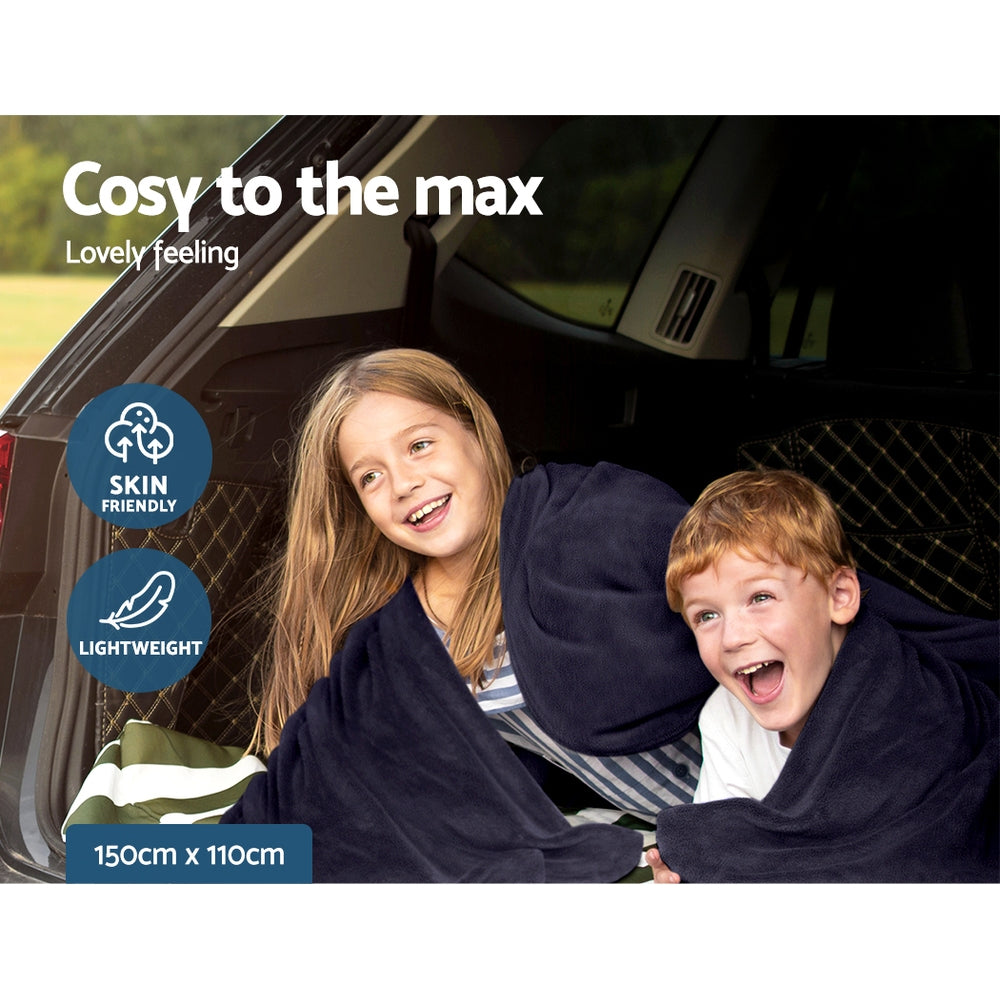 Giselle Electric Heated Blanket Car Truck Throw Rug Travel Camping 12V DC Aut Tristar Online