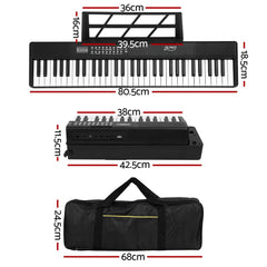 Alpha 61 Keys Foldable Electronic Piano Keyboard Digital Electric w/ Carry Bag Tristar Online
