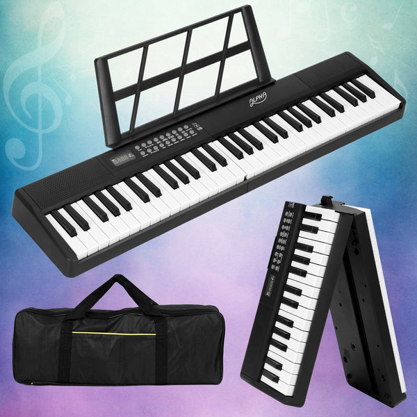 Alpha 61 Keys Foldable Electronic Piano Keyboard Digital Electric w/ Carry Bag Tristar Online