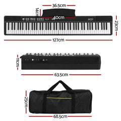 Alpha 88 Keys Foldable Electronic Piano Keyboard Digital Electric w/ Carry Bag Tristar Online