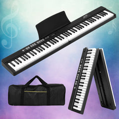 Alpha 88 Keys Foldable Electronic Piano Keyboard Digital Electric w/ Carry Bag Tristar Online