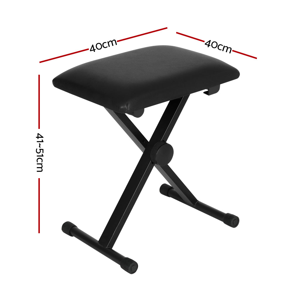 Alpha Piano Stool Adjustable Height Keyboard Seat Portable Bench Chair Black Tristar Online