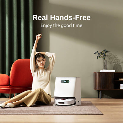 Roidmi Eva Robot Vacuum Cleaner with Self Emptying Auto-Mopping Station - White Roidmi