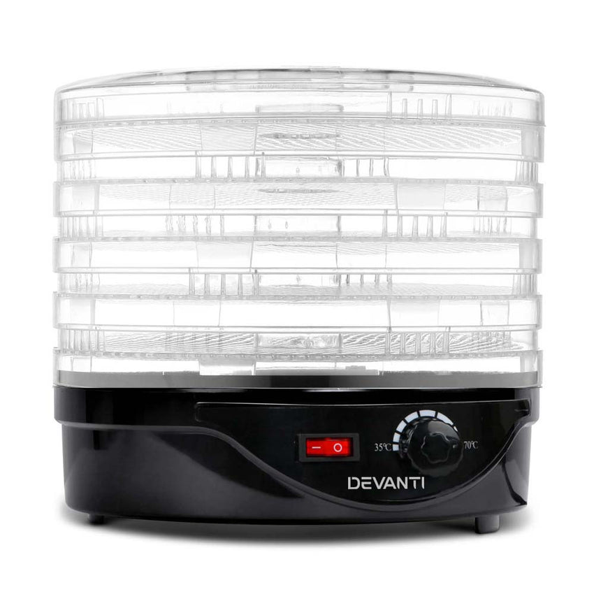 Devanti 5 Trays Food Dehydrator Fruit Dehydrators Pet Beef Jerky Dryer Black Tristar Online