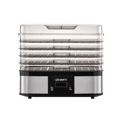 Devanti Food Dehydrator with 5 Trays - Silver Tristar Online