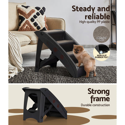 i.Pet Dog Ramp For Bed Sofa Car Pet Steps Stairs Ladder Indoor Foldable Portable Tristar Online