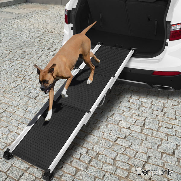 i.Pet Dog Ramp Dog Steps Pet Car Travel Step Stair Foldable Portable Ladder Aluminium Tristar Online