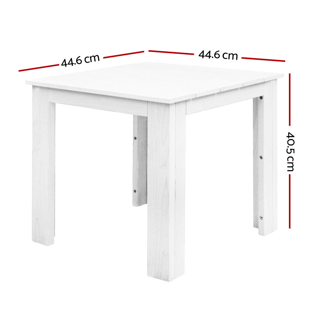 Gardeon Outdoor Side Beach Table - White Tristar Online
