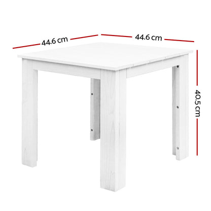 Gardeon Outdoor Side Beach Table - White Tristar Online