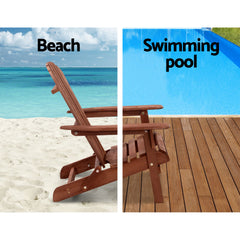 Gardeon Outdoor Furniture Beach Chair Wooden Adirondack Patio Lounge Garden Tristar Online