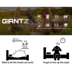 Giantz Automatic Chicken Coop Door Opener Cage Closer Tristar Online