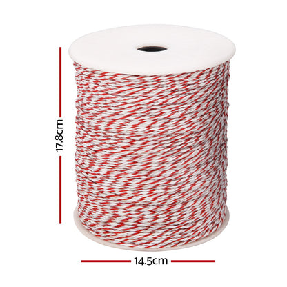 Giantz Electric Fence Wire 500M Fencing Roll Energiser Poly Stainless Steel Tristar Online